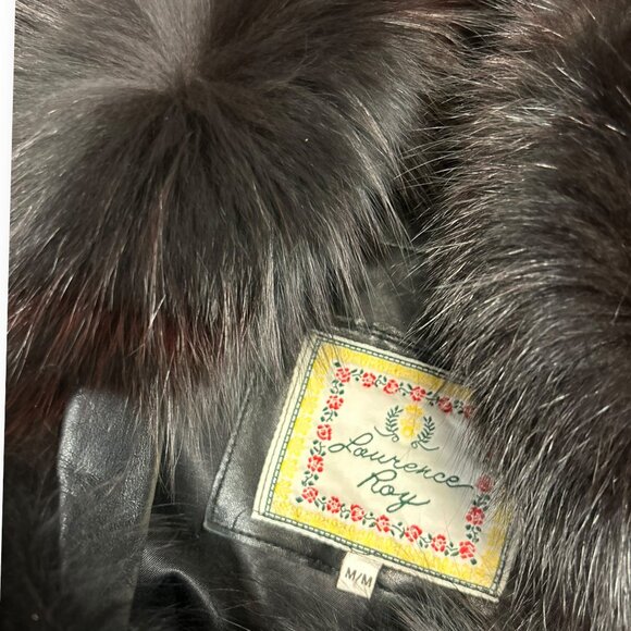 Vintage Leather/Fur Coat - Picture 6 of 6